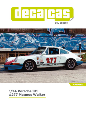 Porsche 911 sponsored by Magnus Walker 1/24 - Decalcas