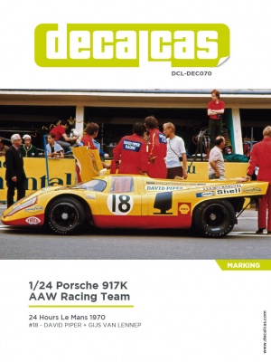 Porsche 917K Team AAW Racing sponsored by Sandeman - Le Mans 1970 1/24 - Decalcas
