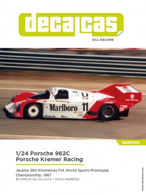 Porsche 962C Team Porsche Kremer Racing sponsored by Marlboro - 1987 1/24 - Decalcas