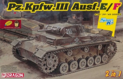 Pz.Kpfw.III Ausf.E/F (Smart kit) (2 in 1) (1:35) Model Kit tank 6944 - Dragon