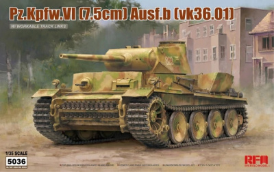 Pz.Kpfw.VI (7,5cm) Ausf.B (VK36.01) w/ workable track links 1/35 - RFM