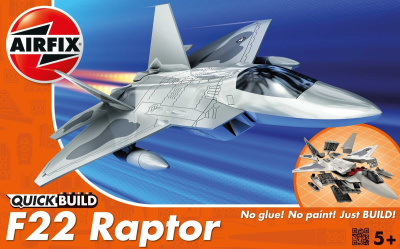 Quick Build letadlo J6005 - Lockheed Martin Raptor - Airfix