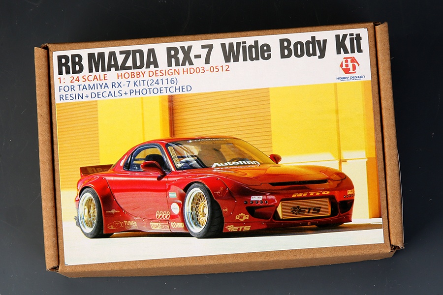 RB Mazda RX-7 Wide Body Kit For Tamiya RX-7 Kit 24116 (Resin+PE+Metal parts  +Decals)(HD03-0512) - Hobby Design