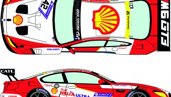 SLEVA 220,-Kč 25% DISCOUNT - BMW M6 GT3 42 Zurich 24h of Nurburgring 2017 1/24 - Racing Decals 43