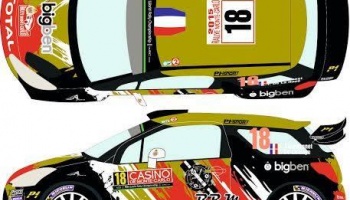 Citroen DS3 WRC 18 Rally Montecarlo 2015 Chardonnet 1/24 - Racing Decals 43