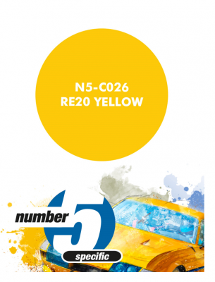 RE20 Yellow  Paint for Airbrush 30 ml - Number 5