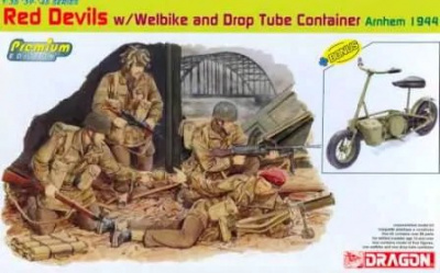 Red Devils w/Welbike and Drop Tube Container (ARNHEM 1944) 1:35 - Dragon