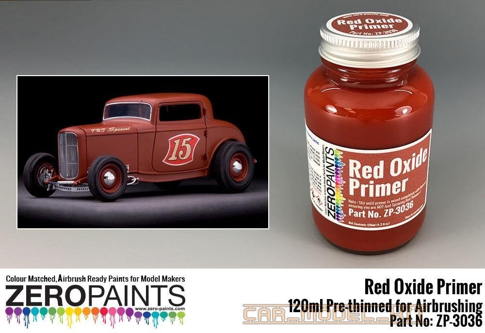 torsdag revolution aIDS Red Oxide Primer 120ml for Airbrushing - Zero paints | Car-model-kit.com