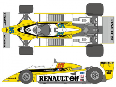 Renault Gordini RE20 Turbo Equipe Renault Team sponsored by ELF #15, 16 1:20 - Shunko Models