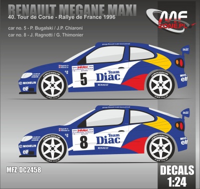 Renault Megane Maxi Tour de Corse 1996  #5 Bugalski, #8 Ragnotti - MF-Zone