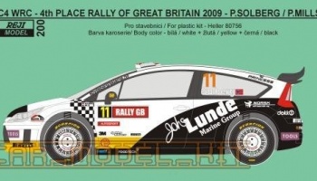 Citroen C4 WRC Rally GB 2009 Decals - REJI MODEL