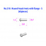 Round-head rivets with flange-S [60 pieces] 1/24 - Model Factory Hiro
