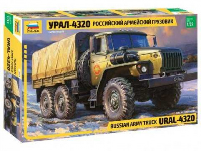 RUSSIAN ARMY TRUCK URAL4320 (1:35) Model Kit 3654 - Zvezda