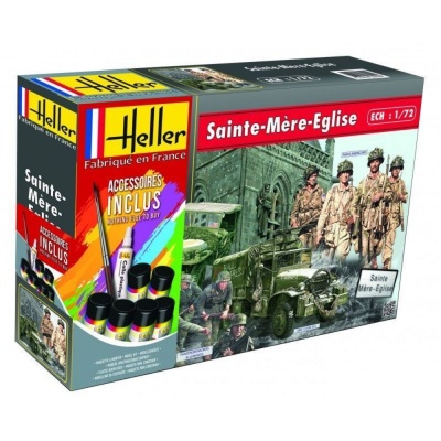 SAINTE MERE EGLISE(GMC,JEEP,2 SETS DE FIGURINES) 1:72 - Heller