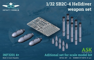 SB2C-4 Helldiver weapon set (bomb and rockets) 1/32 – Infinity Models