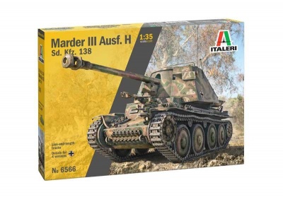 Sd.Kfz 138 Ausf. H Marder III with crew (1:35) Model Kit military 6566 - Italeri