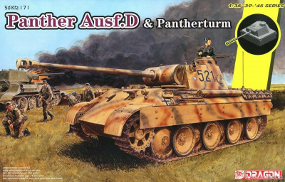Sd.Kfz.171 Panther Ausf.D mit Pantherturm (1:35) Model Kit tank 6940 - Dragon