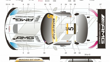 Mercedes AMG GT3 Macau #5 GT Cup - SKDecals