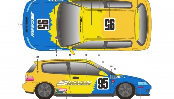 Honda Civic EG6 Spoon - SKDecals