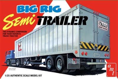 SLEVA 150,-Kč - pokrčená krabice BIG RIG SEMI TRAILER 1:25 MODEL KIT - AMT