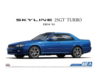 SLEVA 151,-Kč 24% DISCOUNT -  NISSAN ER34 SKYLINE 25GT TURBO '01 1/24 - Aoshima