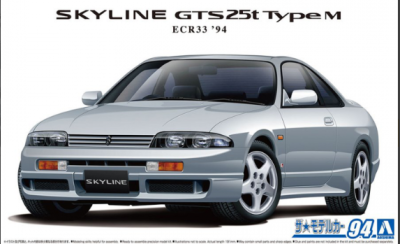 SLEVA  151,-Kč 24% DISCOUNT - Nissan Skyline ECR33 GTS24T 1994 1/24 - Aoshima