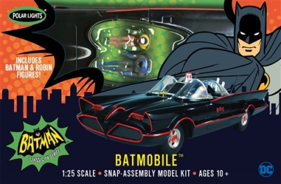 SLEVA 155,-Kč 20% DISCOUNT - 1966 BATMOBILE (SNAP) 1:25, Includes Pre-painted PVC figures - POLAR LIGHTS