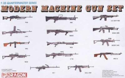 SLEVA 20%  DISCOUNT - MODERN MACHINE GUN SET Model Kit 3806 - Dragon