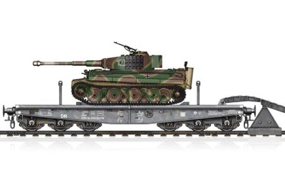 SLEVA  20% DISCOUNT - Schwere Plattformwagen Type SSyms 80 & Pz.Kpfw.VI Ausf.E Tiger I 1:72 - Hobby Boss