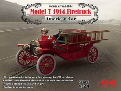 SLEVA 200,-Kč  25%DISCOUNT - Model T 1914 Firetruck, American CAR 1/24 - ICM