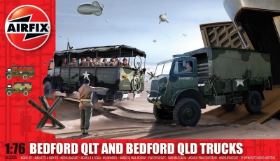 SLEVA  25%  DISCOUNT - Bedford QLD/QLT Trucks Classic Kit military (1:76) - Airfix