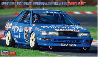 SLEVA 250,- Kč  30% DISCOUNT - Fujitsu Ten Tom's Corolla Levin AE92 "1991 JTC"  1/24 - Hasegawa