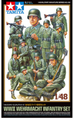 SLEVA 290,-Kč 19%DISCOUNT - WWII Wehrmacht Infantry Set 1/48 - Tamiya