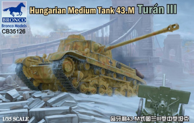 SLEVA 297,-Kč 30%DISCOUNT - Hungarian Medium Tank 43.m Turan III 1:35 - Bronco