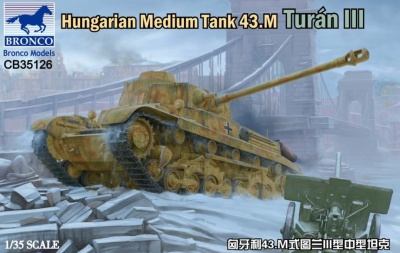 SLEVA 297,-Kč 30%DISCOUNT - Hungarian Medium Tank 43.m Turan III 1:35 - Bronco