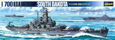 SLEVA  30% DISCOUNT - U.S.S. Battleship South Dakota (1:700) - Hasegawa