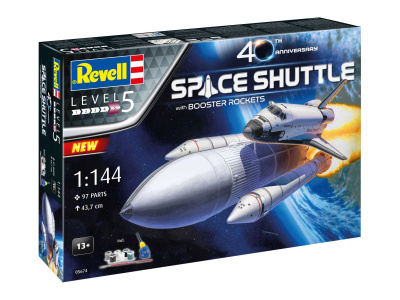 SLEVA 300,-Kč 20%DISCOUNT - Space Shuttle & Booster Rockets - 40th Anniversary (1:144) - Revell