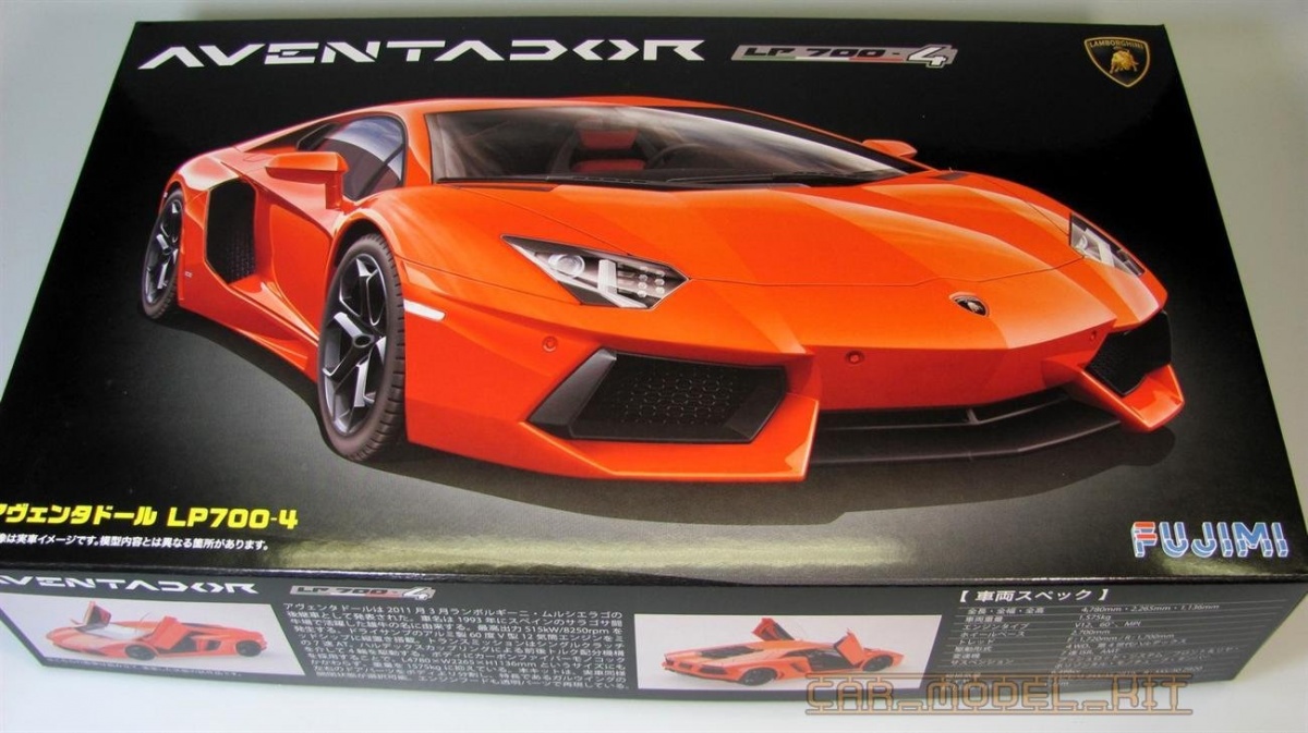 Lamborghini aventador plastic model kit top