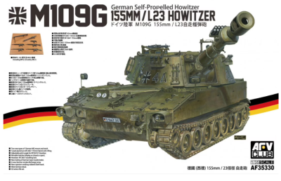 Sleva 300Kč 23% Discount German Self-Propelled Howitzer M109G 155mm /L23 Howitzer 1/35 - AFV Club