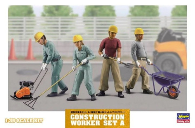 SLEVA 93,- Kč 30% DISCOUNT- Construction Worker Set A 1/35 - Hasegawa