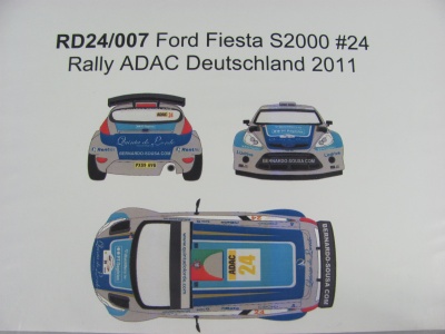 SLEVA  - DISCOUNT - Ford Fiesta S2000 #24 Rally ADAC Deutschland 2011 - Racing Decals 43