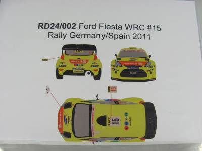 SLEVA - DISCOUNT - Ford Fiesta WRC #15 Rally Germany/Spain 2011 - Racing Decals 43