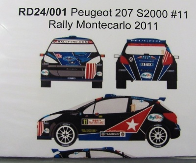 SLEVA  - DISCOUNT - Peugeot 207 S2000 #11 Rally Montecarlo 2011 - Racing Decals 43