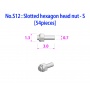 Slotted hexagon head nut-S [54 pieces] 1/24 - Model Factory Hiro