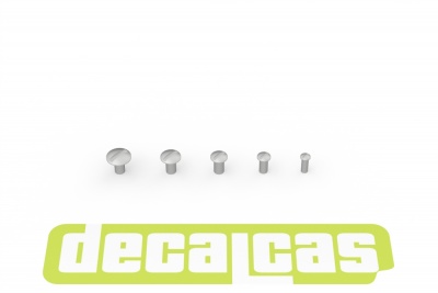 Slotted large raised cheese head screws 0.6 - 1.5 mm - Decalcas
