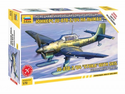 Snap Kit letadlo - JU-87B-2/U4 "STUKA" with skis (1:72) - Zvezda