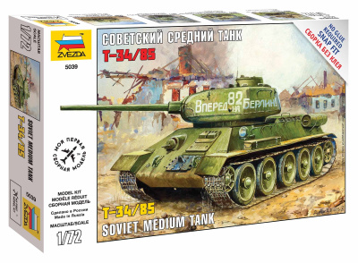 Snap Kit tank 5039 - T-34/85 (1:72) - Zvezda