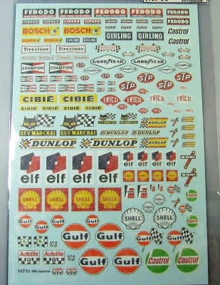 Sponsor Decal 1/12, 1/20, 1/24 - Model Factory Hiro
