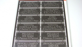 WRC 1998 Driver's name plate - Studio27