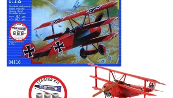 Starter Kit letadlo 74116 - Fokker DR.1 Triplane (1:72) - Revell